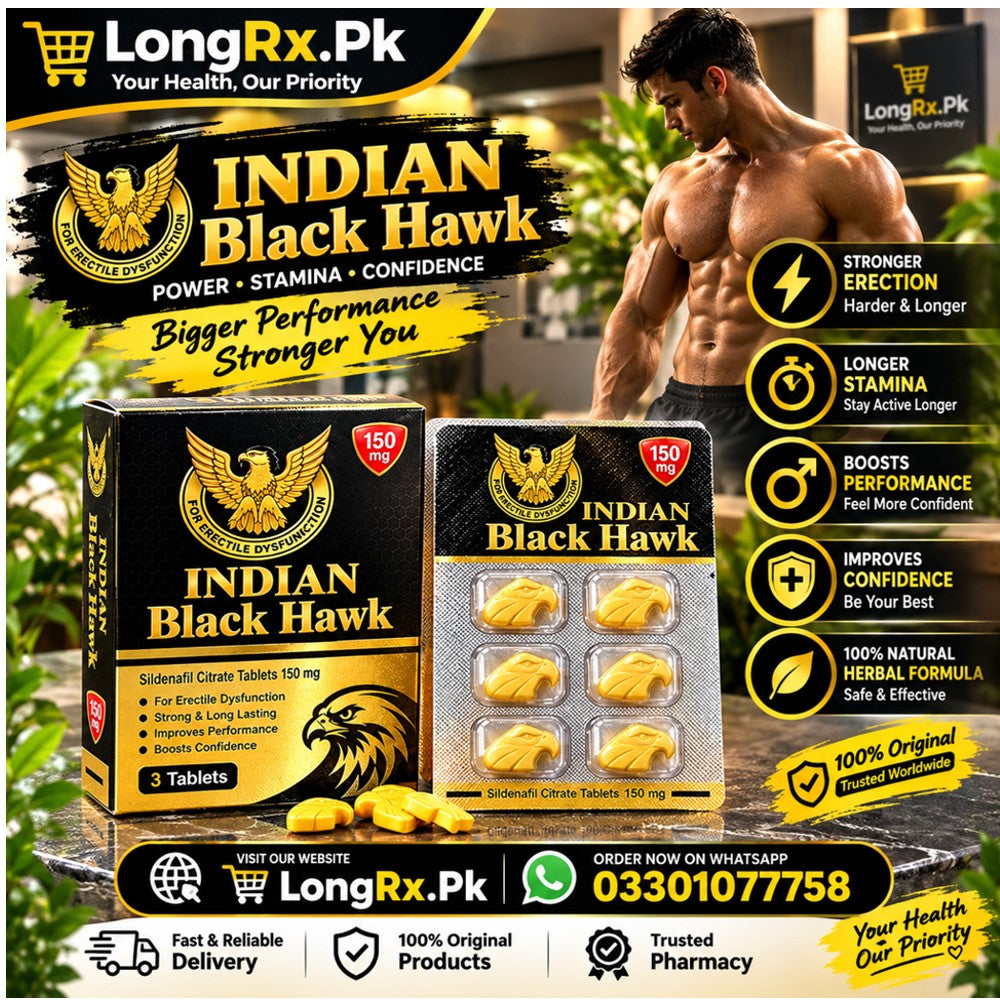 Indian Black Hawk 150mg 8 Tablets in Pakistan
