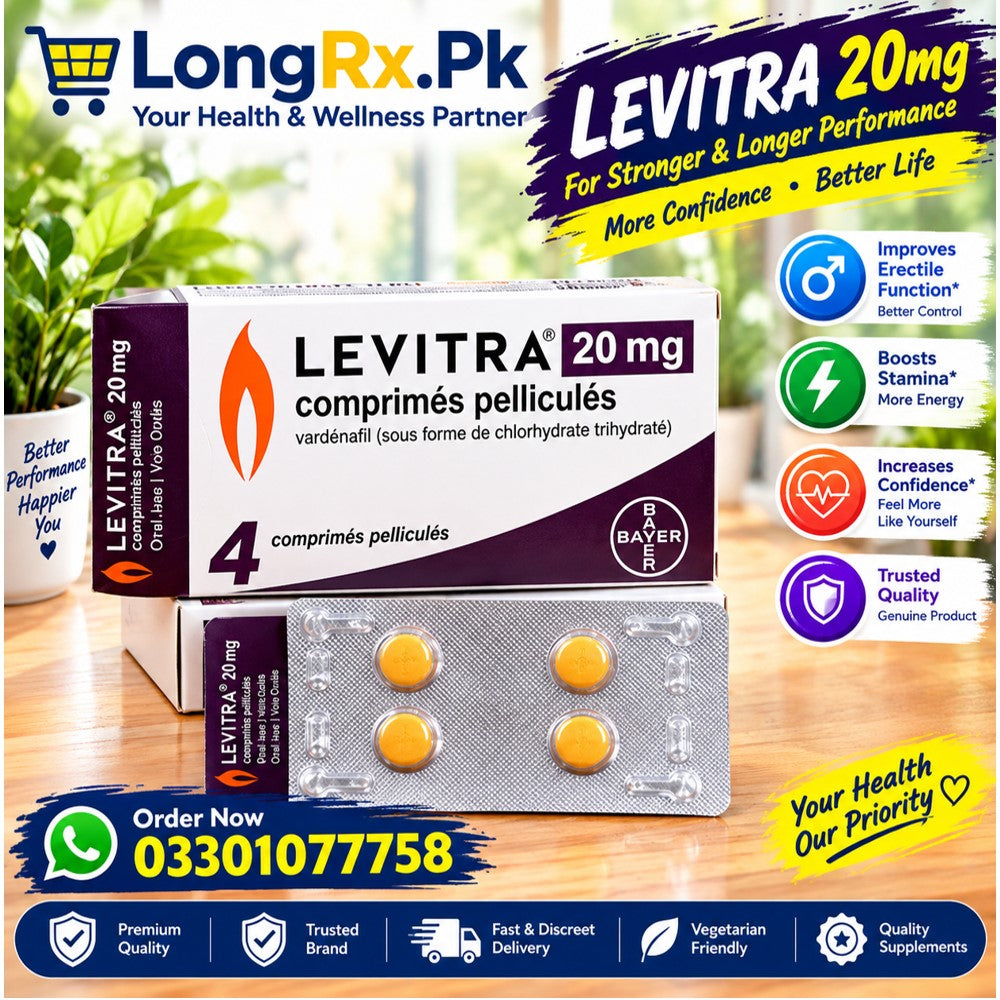 Levitra 20mg Tablets Same Day Delivery in Lahore
