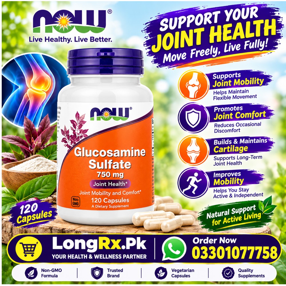 NOW Foods, Glucosamine Sulfate, 750mg, 120 Capsules in Pakistan
