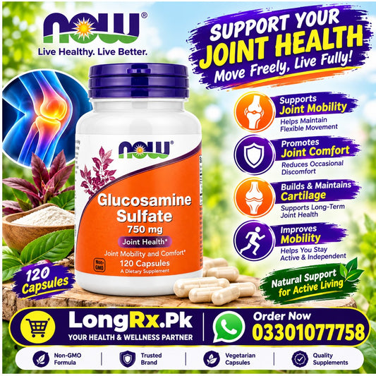 NOW Foods, Glucosamine Sulfate, 750mg, 120 Capsules in Pakistan
