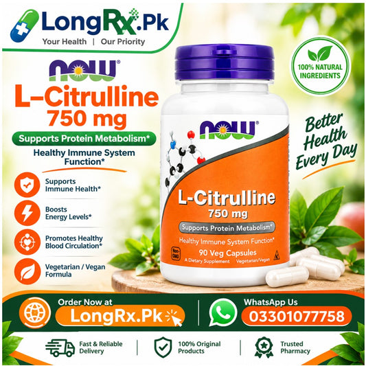 NOW Foods, L-Citrulline, 750 mg, 90 Veg Capsules in Pakistan
