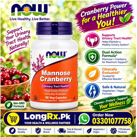 NOW Foods, Mannose Cranberry, 90 Veg Capsules in Pakistan
