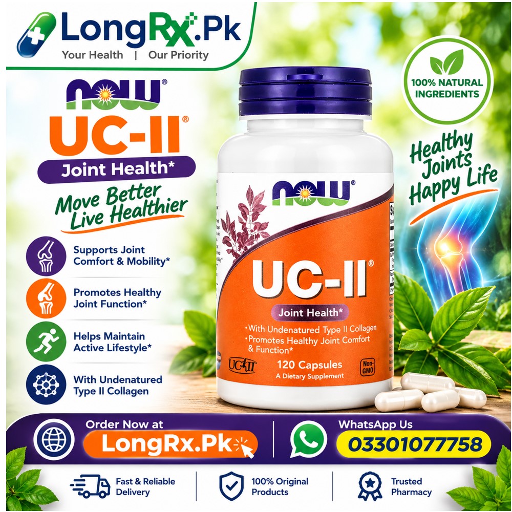 NOW Foods, UC-II® Joint Health with Undenatured Type II Collagen, 120 Capsules in Pakistan
