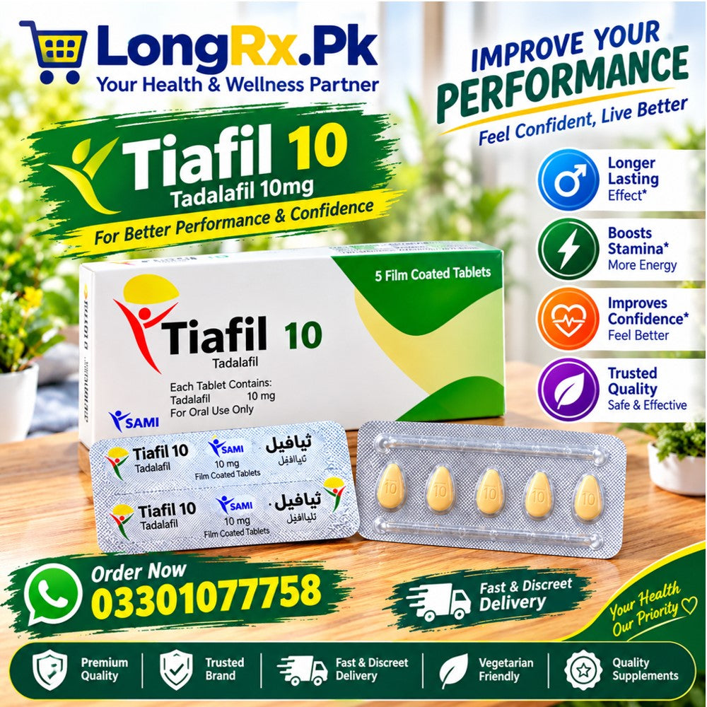 Tiafil 10mg Tablets Same Day Delivery in Lahore
