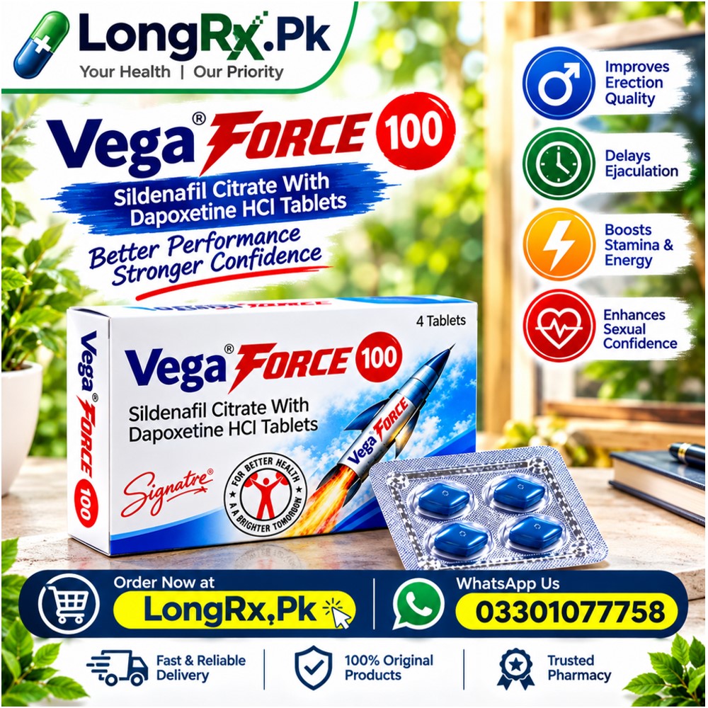 Vega Force 100 Dapoxetine HCI Tablets in Pakistan
